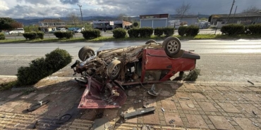 Samsun'da otomobil devrildi, sürücü yaralandı