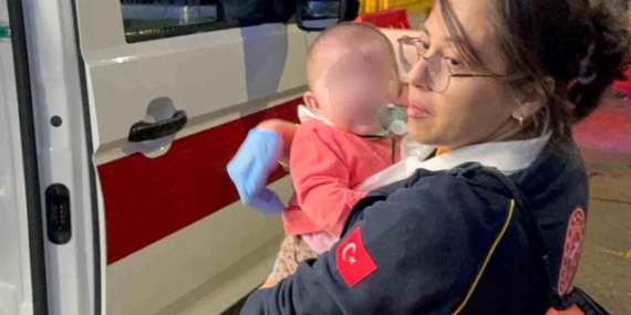 Samsun'da yangın: Anne ve bebek hastaneye kaldırıldı