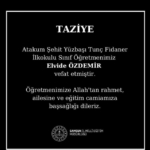 Samsun'da Öğretmen Elvide Özdemir Kansere Yenik Düştü