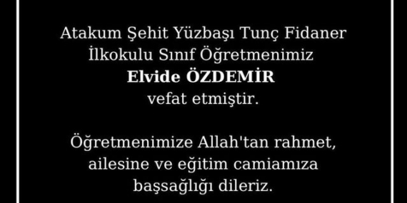 Samsun'da Öğretmen Elvide Özdemir Kansere Yenik Düştü
