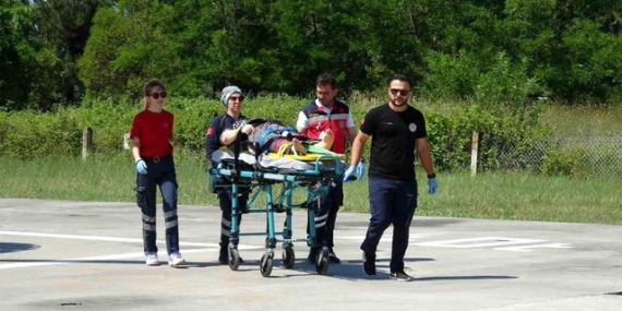 Samsun'da Kadın 4 Metreden Düşerek Yaralandı