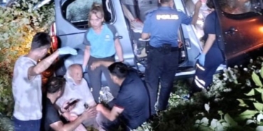 Samsun'da Kaza: Araç Şarampole Yuvarlandı
