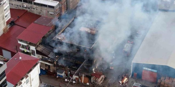 Samsun'da Marangoz Atölyesinde Yangın - Son Dakika