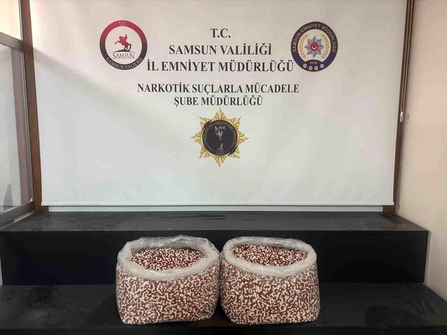 Samsun'da Tırda 129 Bin Uyuşturucu Hap Ele Geçirildi