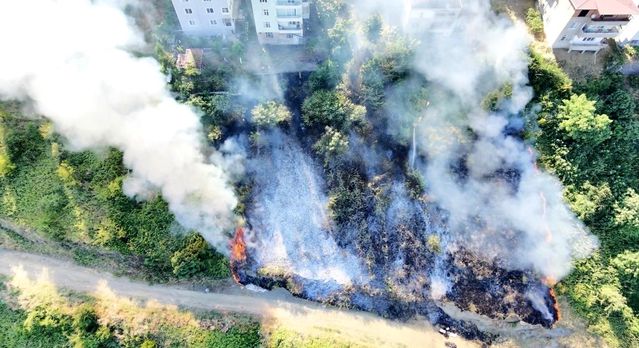 Samsun'da korkutan anız yangını - Son Dakika