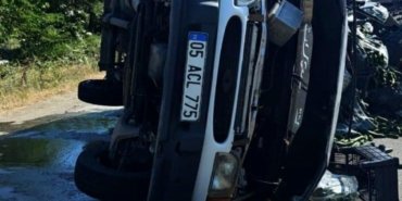 Alaçam'da Lastik Patladı, Sürücü Yaralandı