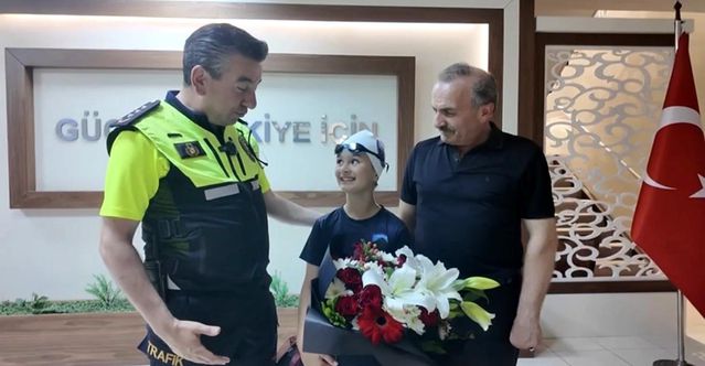 Şehit kızından yüzmede büyük başarı