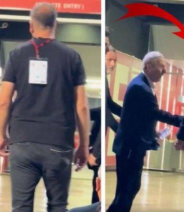 Kolundan çekip durdurdu! Aziz Yıldırım'a Samsun'da sürpriz karşılama