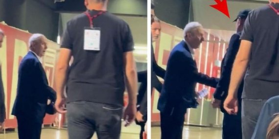 Kolundan çekip durdurdu! Aziz Yıldırım'a Samsun'da sürpriz karşılama