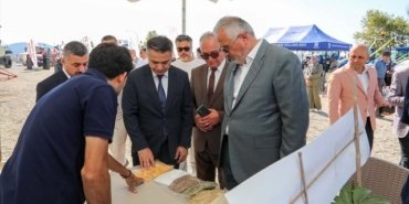 Bafra'da tarım fuarında 'Bafra Tanesi' pirincinin tanıtımı yapılıyor