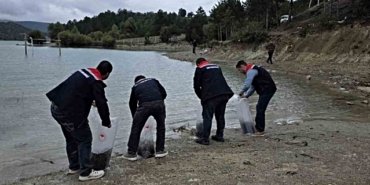 Havza'da 6 gölete yaklaşık 110 bin yavru sazan bırakıldı