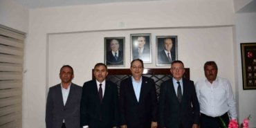 MHP'li Topsakal, Vezirköprü İlçe Başkanı Doğru'ya hayırlı olsun ziyaretinde bulundu