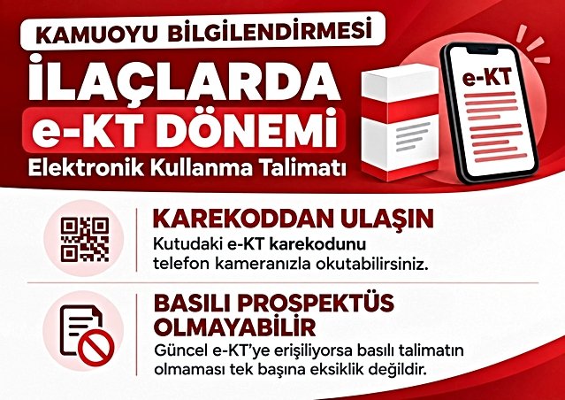 Prospektüs eksikliği e-KT uygulamasından kaynaklanıyor, ambalaj eksikliği değil
