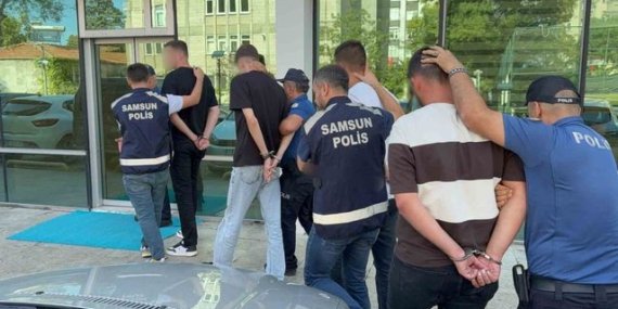 Samsun Atakum'da takside yolcuyu darp eden 4 şüpheli adliyeye sevk edildi