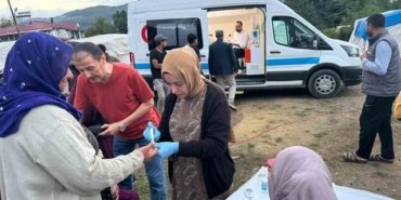 Samsun Çarşamba'da mevsimlik tarım işçileri sağlık taramasından geçirildi