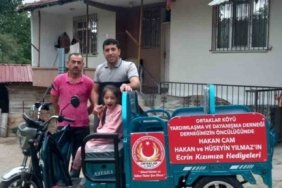 Samsun Havza'da engelli çocuğa hayırseverlerden elektrikli araç desteği