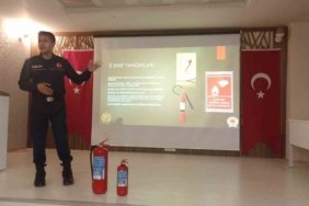 Samsun Havza'da itfaiye ve 112 personeline yangın eğitimi tatbikatla sona erdi