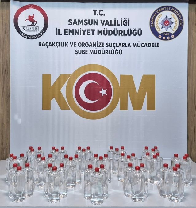 Samsun İlkadım'da kaçakçılık operasyonunda 51 litre etil alkol ele geçirildi, 1 gözaltı