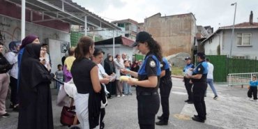 Samsun İlkadım'da okul çevreleri için güvenli eğitim bilgilendirmesi yapıldı
