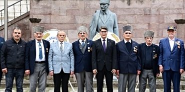 Samsun Ladik'te Gaziler Günü törenine Kaymakam Serkan Kaya ve gaziler katıldı