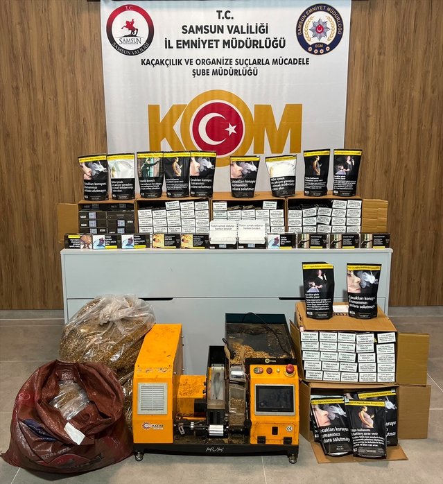 Samsun Terme'de operasyonda 52 bin 400 makaron ele geçirildi, 1 zanlı gözaltına alındı