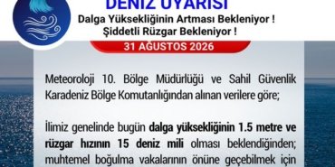 Samsun Valiliği'nden Denize Girilmemesi Uyarısı