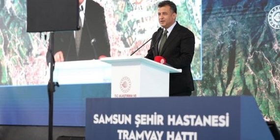 Samsun'da Şehir Hastanesi tramvay hattının temeli atıldı; saatte 15 bin yolcu hedefleniyor