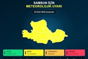 Samsun'da kuvvetli sağanak uyarısı yapıldı, 17 ilçe için sarı kod verildi