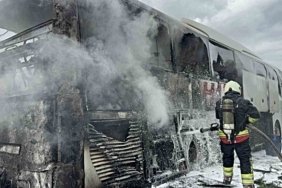 Samsun'da yolcu otobüsünde çıkan yangında 16 kişi tahliye edilerek kurtarıldı