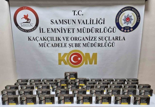 Samsun'un İlkadım ilçesinde kaçakçılık operasyonu: 10 bin doldurulmuş makaron ele geçirildi, 1 kişiye adli işlem