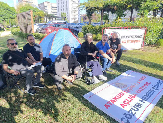 TİP lideri Erkan Baş, açlık grevindeki Atakum Belediyesi işçilerine destek çağrısı yaptı