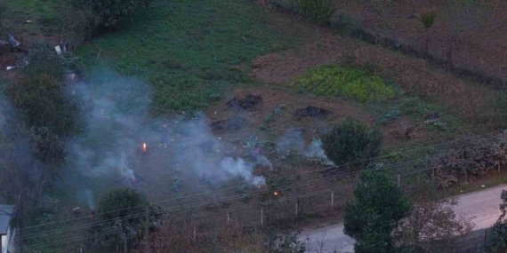 Samsun Atakum'da bahçede yakılan anızın dumanı kısa süreli paniğe neden oldu