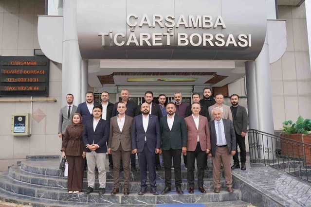 Samsun Çarşamba'da Müftü ve ÇARGİAD, Ticaret Borsası'nın yeni yönetimini ziyaret etti