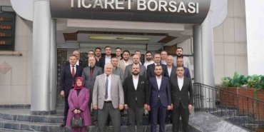 Samsun Çarşamba'da daire amirleri Ticaret Borsası Başkanı Yılmaz'a hayırlı olsun dedi