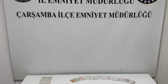 Samsun Çarşamba'da kumar oynanan iş yerinde 6 kişiye 69 bin 624 TL ceza kesildi