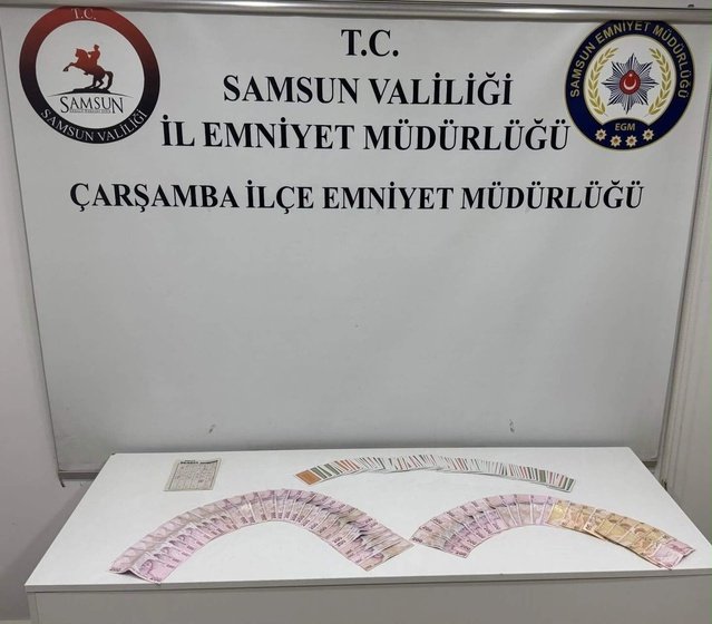 Samsun Çarşamba'da kumar oynanan iş yerinde 6 kişiye 69 bin 624 TL ceza kesildi