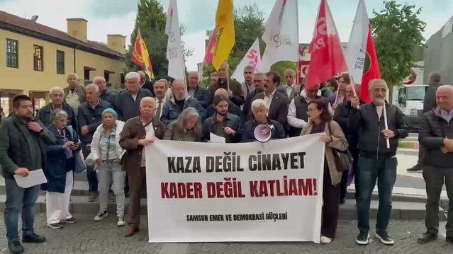 Samsun Emek ve Demokrasi Güçleri Soma'da 5 işçinin ölümü için yargılama istedi