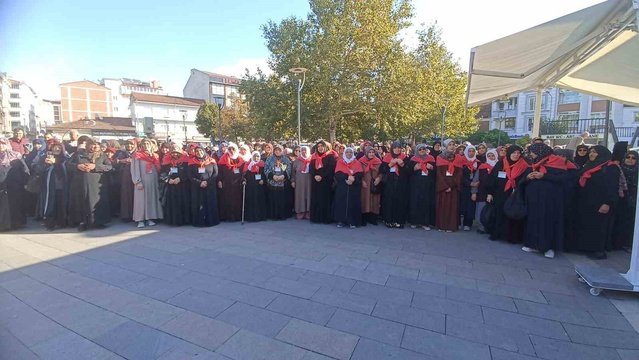 Samsun Havza'da umre kafilesi dualarla uğurlandı, 52 kişi 21 gün ibadet edecek