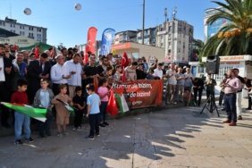 Samsun'da Tufan Haftası'nda Gazze'deki soykırım AGD ve MGV tarafından protesto edildi
