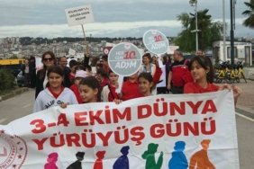 Samsun'da öğrenciler Tütün İskelesi'nden Sevgi Kafe'ye obeziteye dikkat çekti