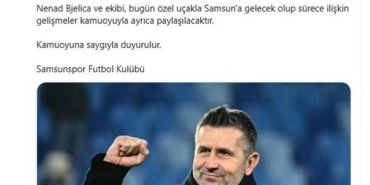 Samsunspor ile prensip anlaşması sağlanan Nenad Bjelica, özel uçakla Samsun'a gelecek