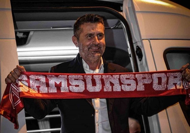 Samsunspor'un yeni hocası Nenad Bjelica, gece uçakla Samsun'a geldi